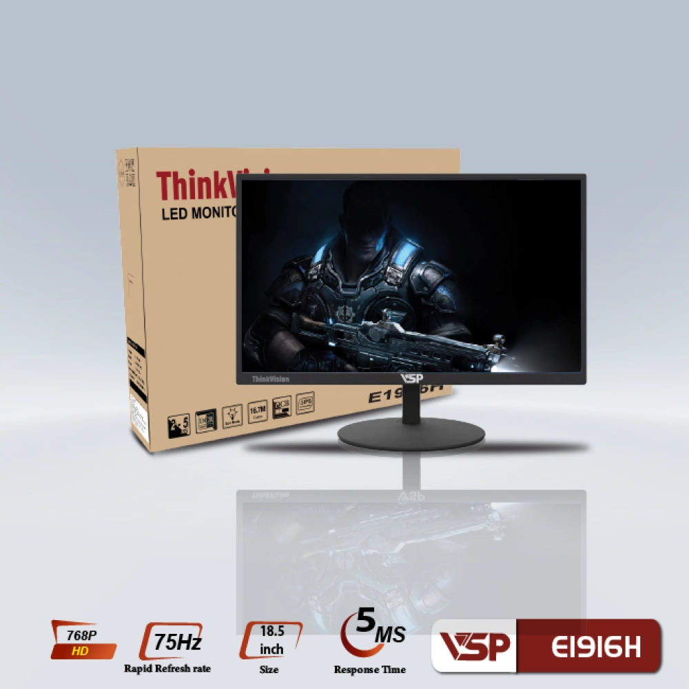 Màn hình máy tính LCD VSP E1916H | 19 inch/HD/Tấm nền TN/60Hz Chính Hãng