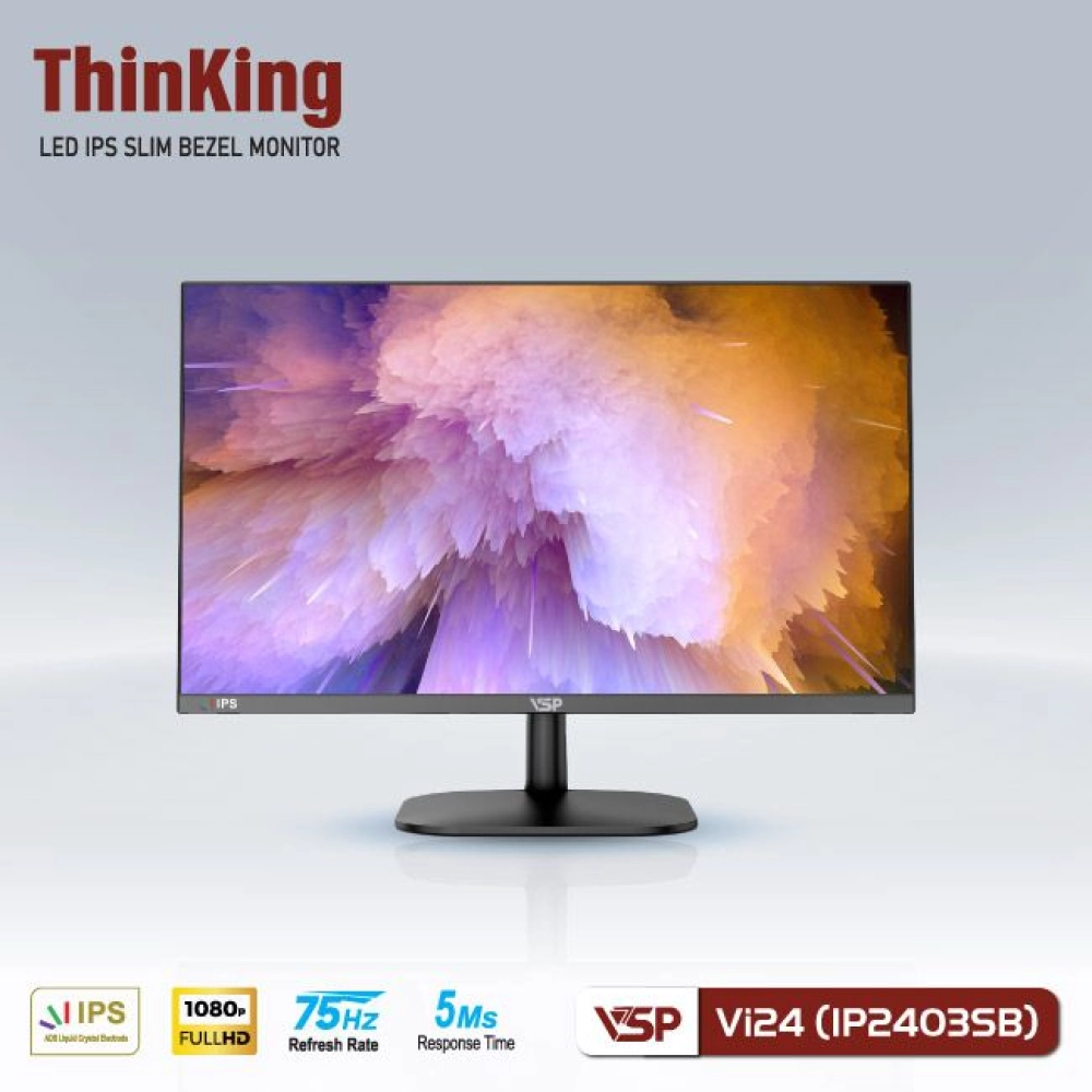 Màn hình máy tính LCD VSP IP2403SB/24 inch/Full HD/Tấm nền IPS/75Hz Chính Hãng