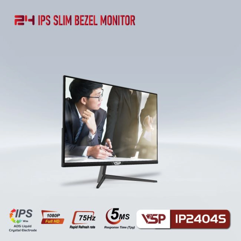 Màn hình máy tính LCD VSP IP2404S | 24 inch/Full HD/Tấm nền IPS/75Hz Chính Hãng