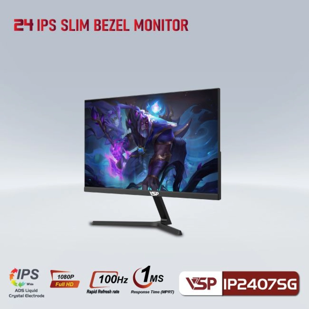 Màn hình máy tính LCD VSP IP2407SG | 24 inch/Full HD/Tấm nền IPS/100Hz Chính Hãng