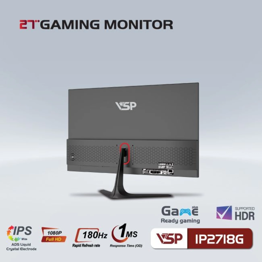 Màn hình máy tính LCD VSP IP2718G | 27 inch/Full HD/Tấm nền IPS/180Hz Chính Hãng