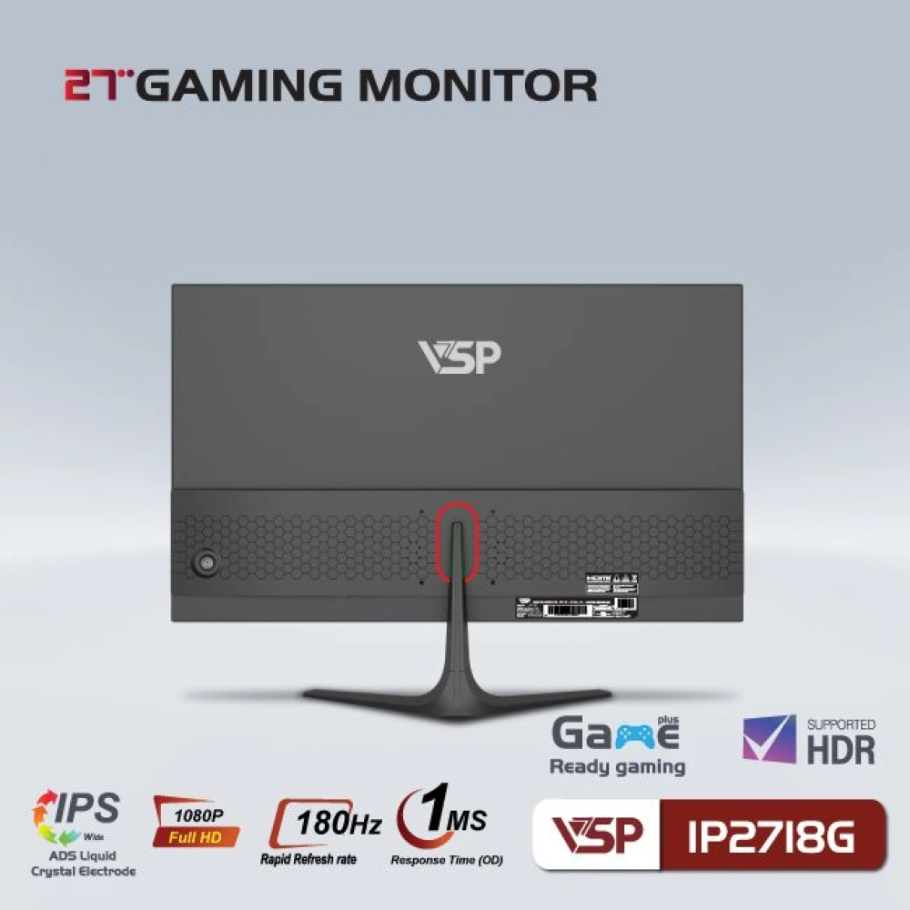 Màn hình máy tính LCD VSP IP2718G | 27 inch/Full HD/Tấm nền IPS/180Hz Chính Hãng