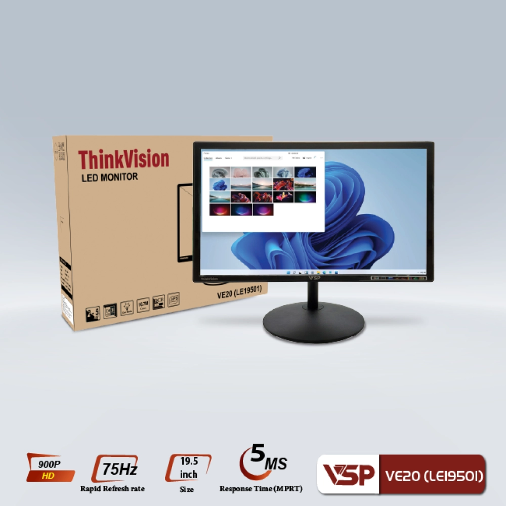 Màn hình máy tính LCD VSP VE20 LE19501 | 20 inch/Full HD/Tấm nền TN/75Hz Chính Hãng