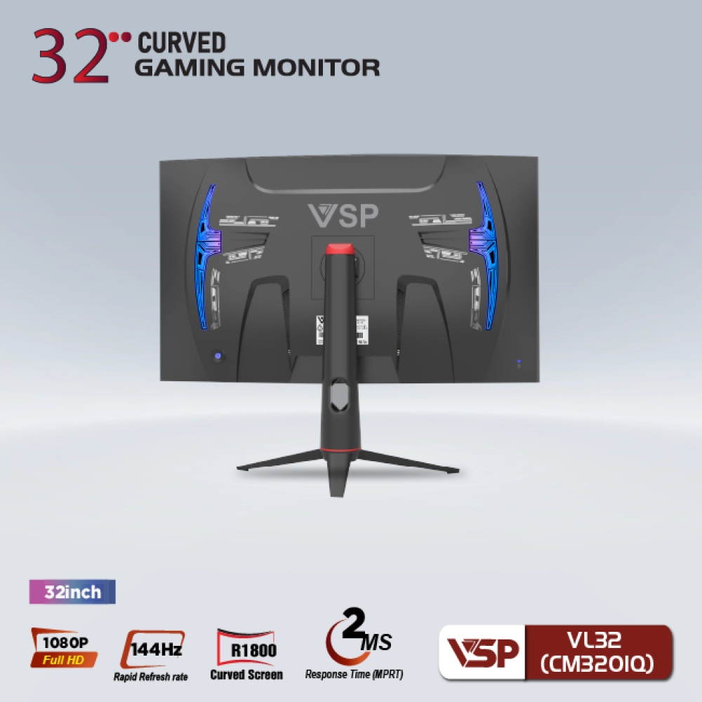 Màn hình máy tính LCD Cong VSP Thinking VL32 (CM3203B) Đen | 32 inch/Full HD/Tấm nền VA/75Hz Chính Hãng