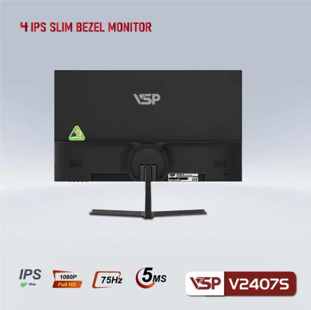 Màn hình máy tính LCD VSP V2407S Đen | 23.8 inch/Full HD/Tấm nền VA/75Hz Chính Hãng