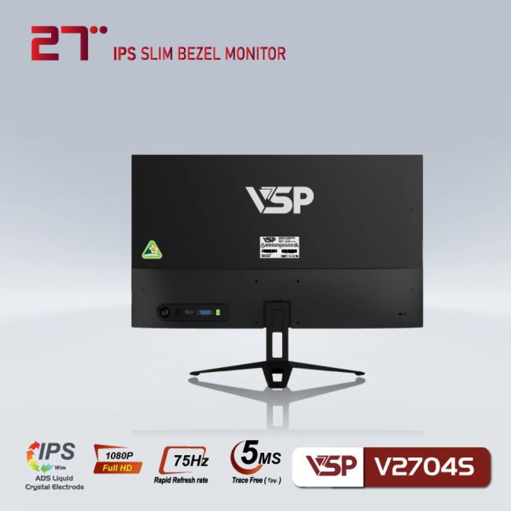 Màn hình máy tính LCD VSP V2704S Đen | 27 inch/Full HD/Tấm nền IPS/75Hz Chính Hãng