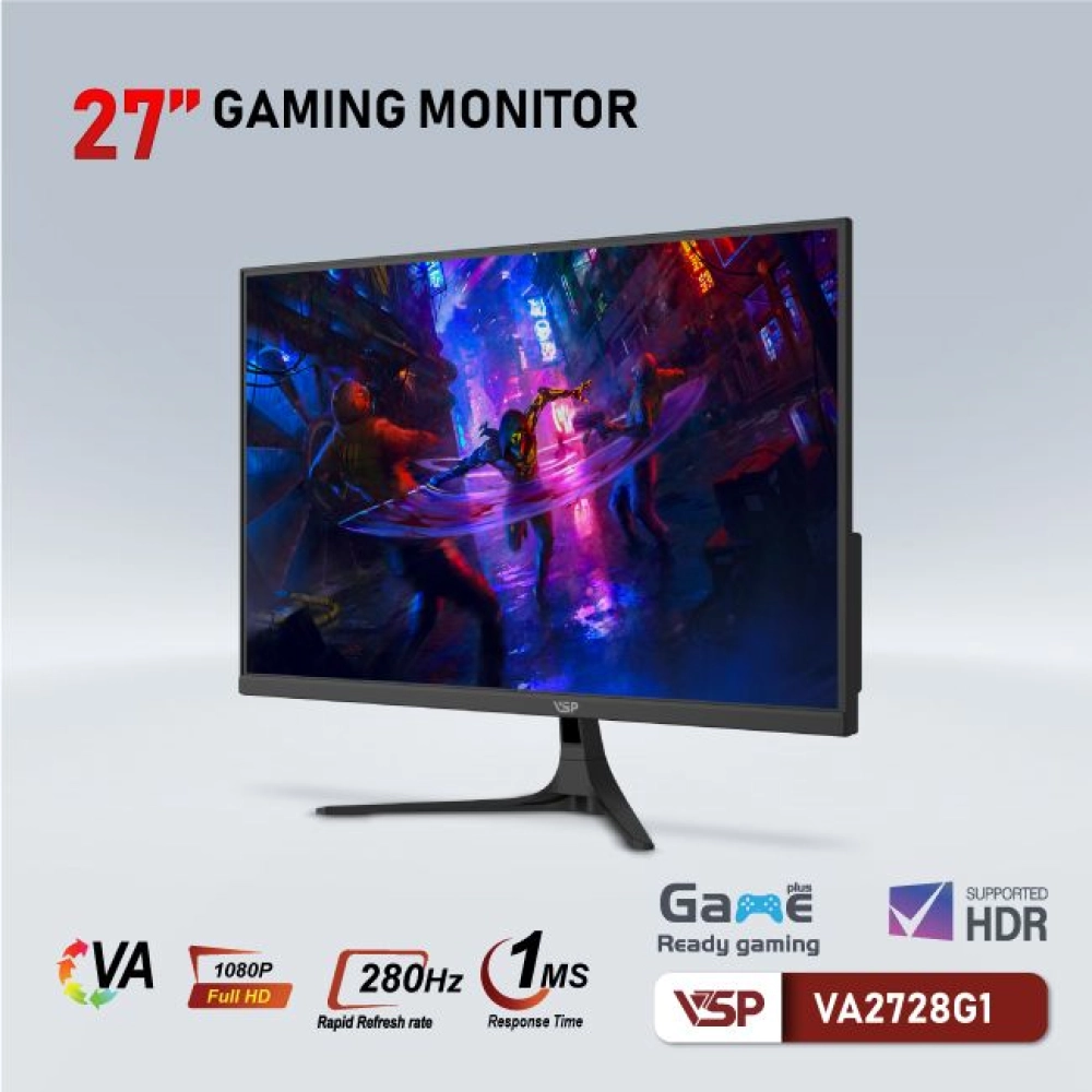 Màn hình máy tính LCD VSP VA2728G1 | 27 inch/Full HD/Tấm nền VA/280Hz Chính Hãng