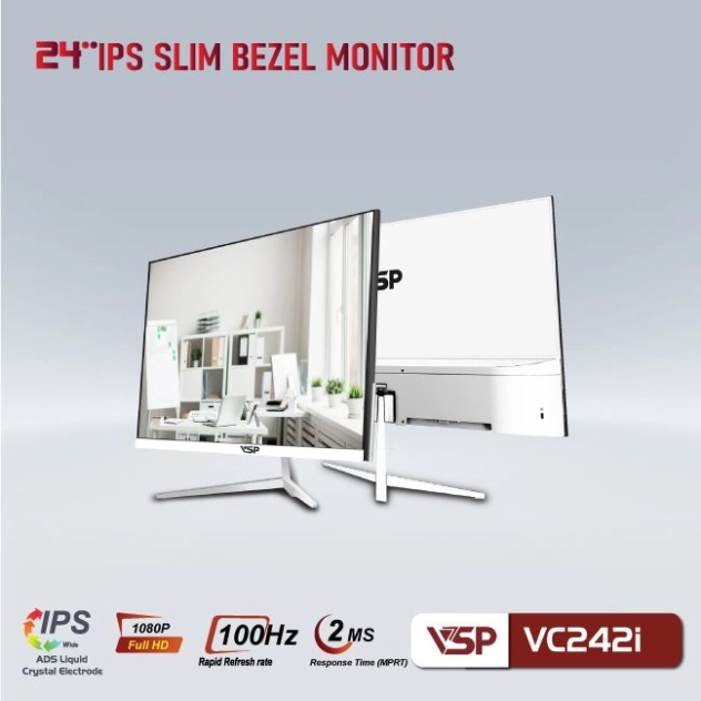 MÀN HÌNH VSP IPS 24INCH VC242I - 100HZ - 2MS - ĐEN