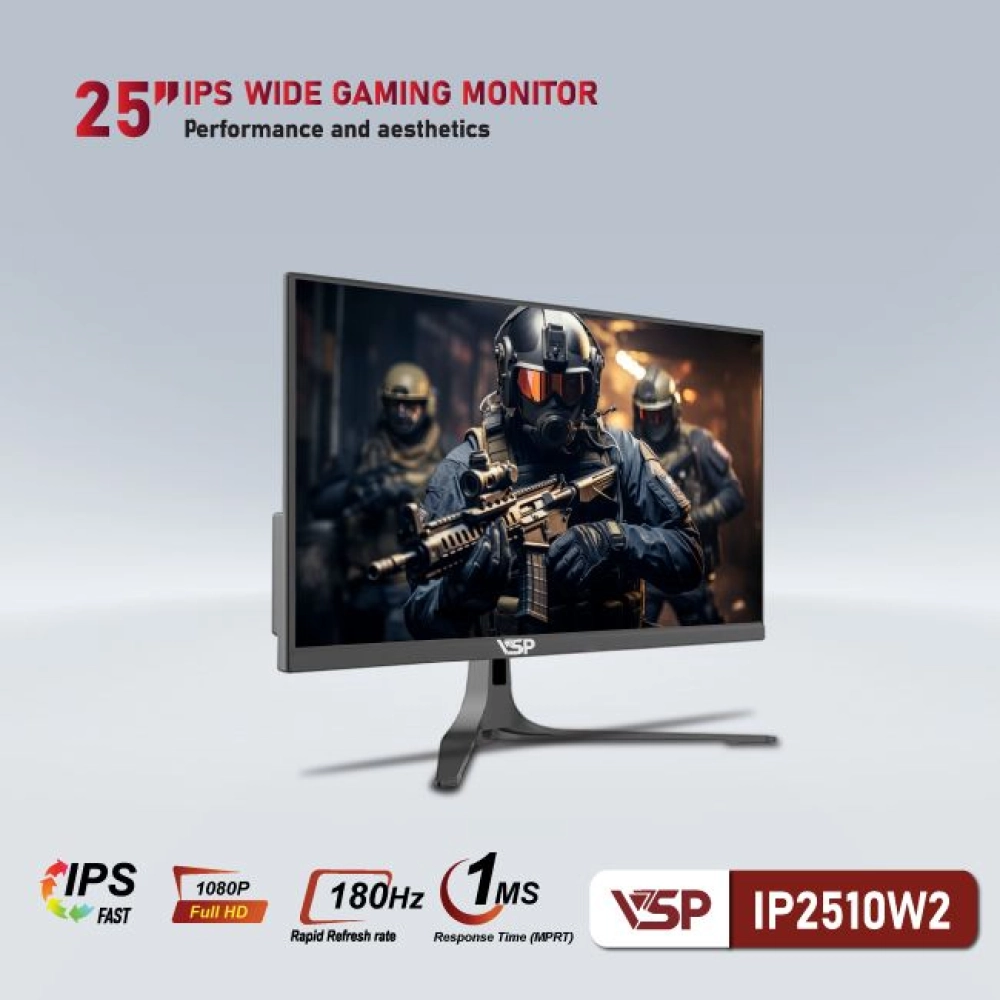 Màn hình máy tính LCD VSP IP2510W2 | 25 inch/Full HD/Tấm nền IPS/180Hz Chính Hãng