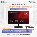 Màn hình máy tính Viewsonic VA2432H | 24 inch/Full HD/Tấm nền IPS/100Hz viền mỏng