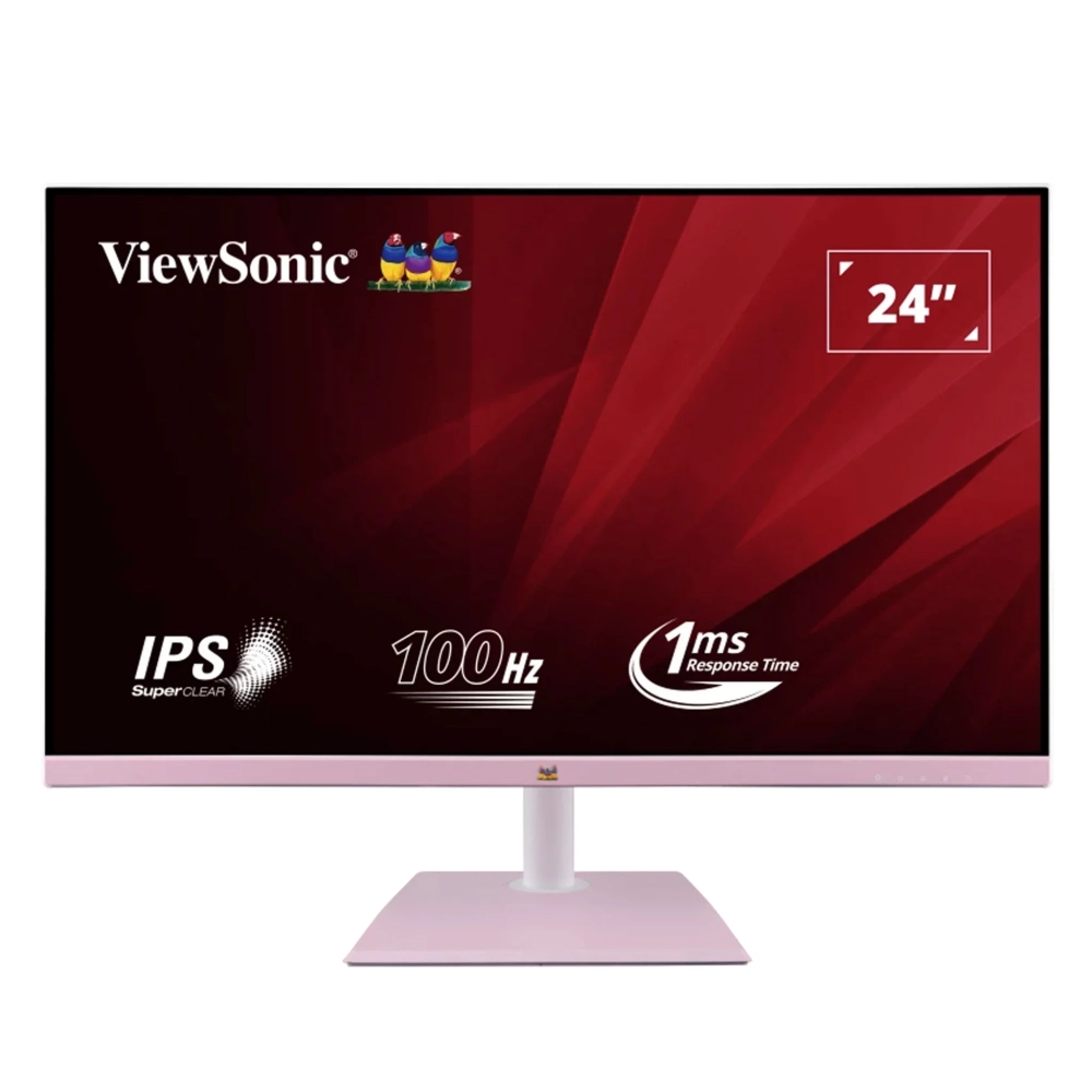 Màn hình máy tính LCD ViewSonic VA2436-H-PN Hồng | 24 inch/Full HD/Tấm nền IPS/100Hz Chính Hãng