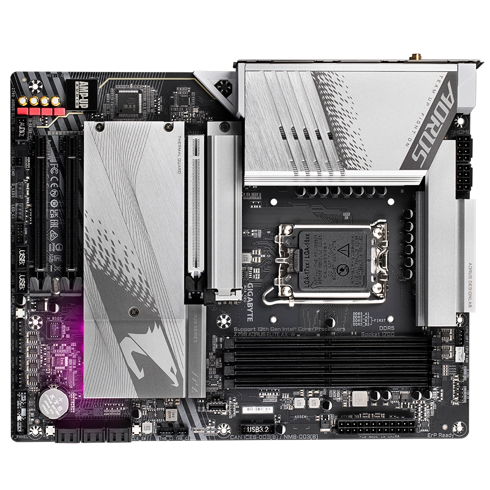 Bo mạch chủ Gigabyte Z790 AORUS ELITE AX WIFI White DDR5