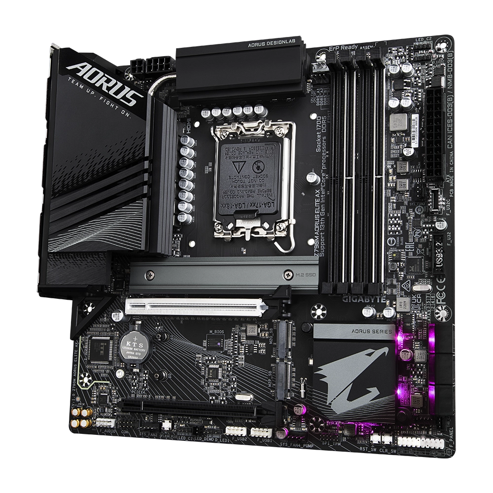 Bo Mạch Chủ Mainboard Gigabyte Z790M Aorus Elite AX DDR5 ( M2, HDMI, Display Port)