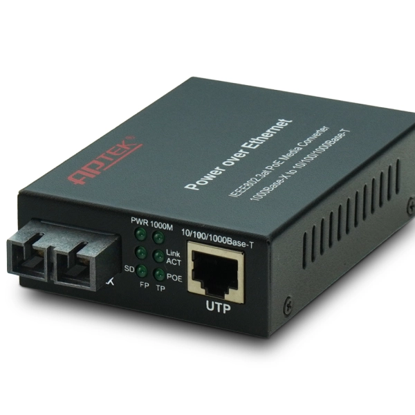 APTEK AP110-20-PoE - Gigabit PoE Media Converter