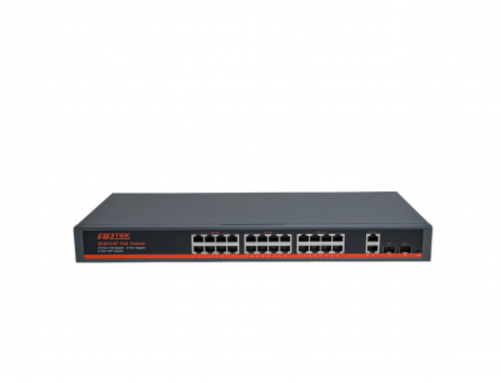 Thiết bị mạng Switch PoE Aptek SF1244P (24 port PoE)