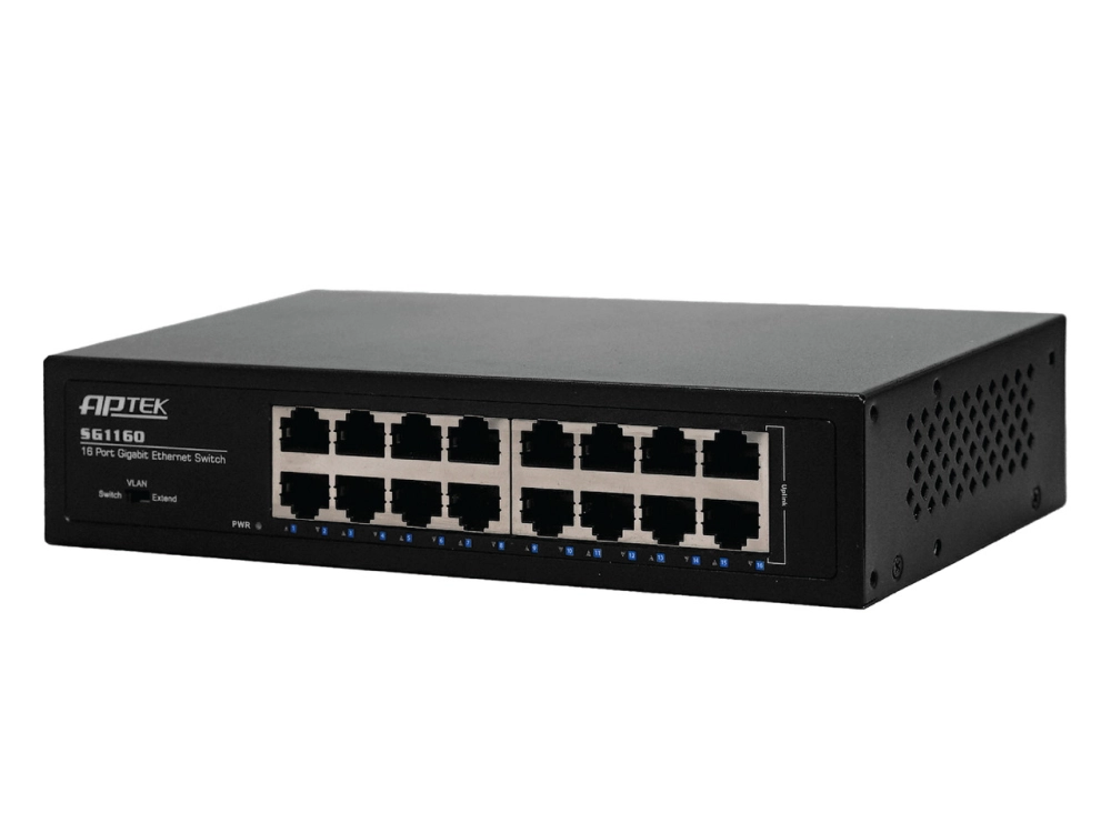 Thiết bị mang Switch APTEK 16 port SG1160