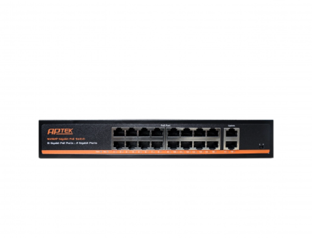 Thiết bị mạng Aptek Switch SG1162P(Switch 16 port PoE Gigabit)