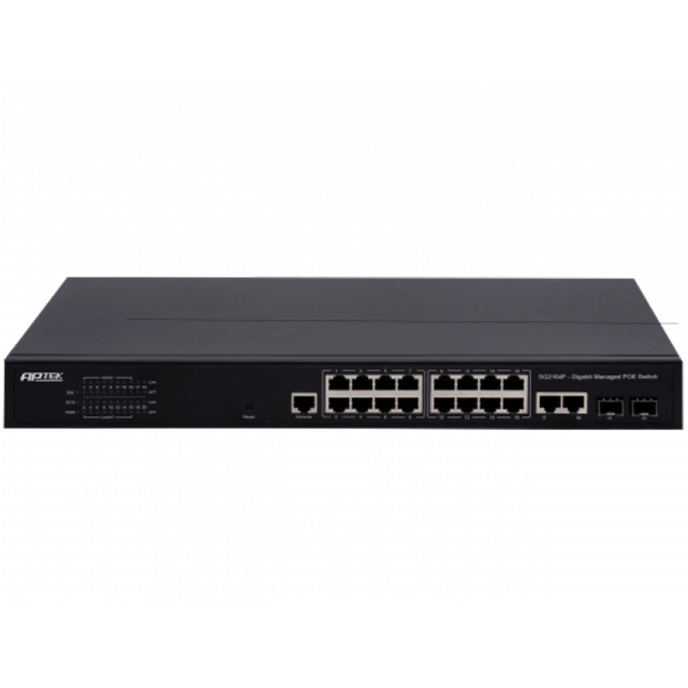 Thiết bị mạng Aptek Switch SG2164P (Switch 16 Port PoE)