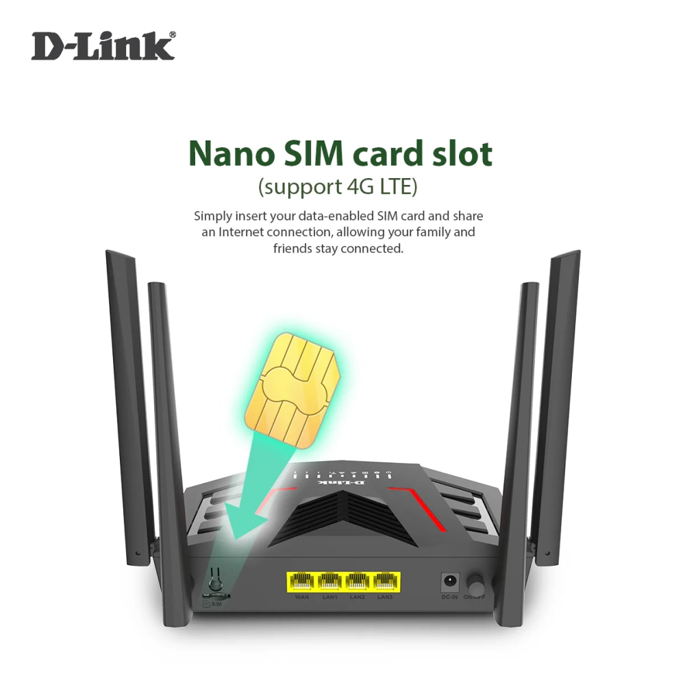 Bộ Phát Wi-Fi 4G Cat4 Di Động D-Link DWR-M955X