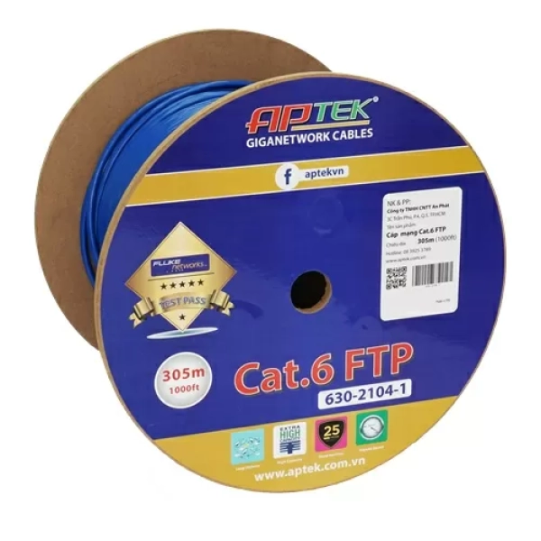 Cáp mạng APTEK CAT.6 FTP 305mz (630-2104-1)