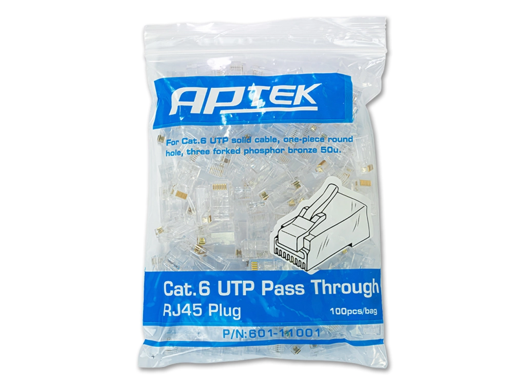 Đầu mạng RJ45 APTEK UTP Cat.6 xuyên thấu (601-11001)