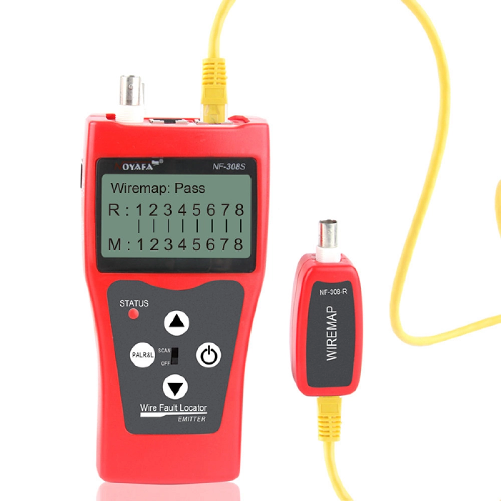 Bộ Test Dây, Đo Chiều Dài, Dò Dây Có Màn Hình LCD: cáp mạng, cáp thoại, cáp đồng trục NF-308S