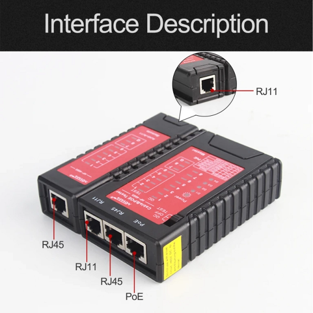 Bộ Test Dây Mạng, Thoại, chuẩn PoE Noyafa NF-468S