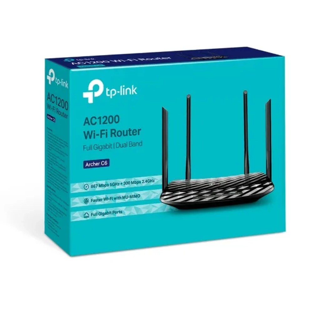 Router Wifi Chuẩn AC1200 TP-Link Archer C6 Gigabit