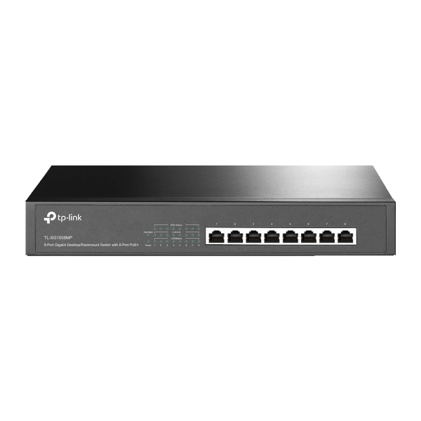 Bộ chia tín hiệu Để Bàn/ Gắn Tường 8 Cổng Gigabit với 8 Cổng PoE+ TP-Link TL-SG1008MP