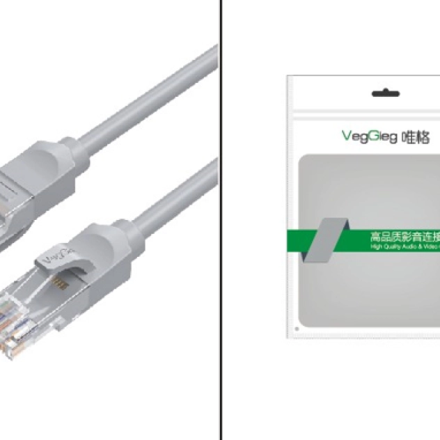 Dây mạng bấm sẵn CAT 6 VEGGIEG V-E626 | 2m