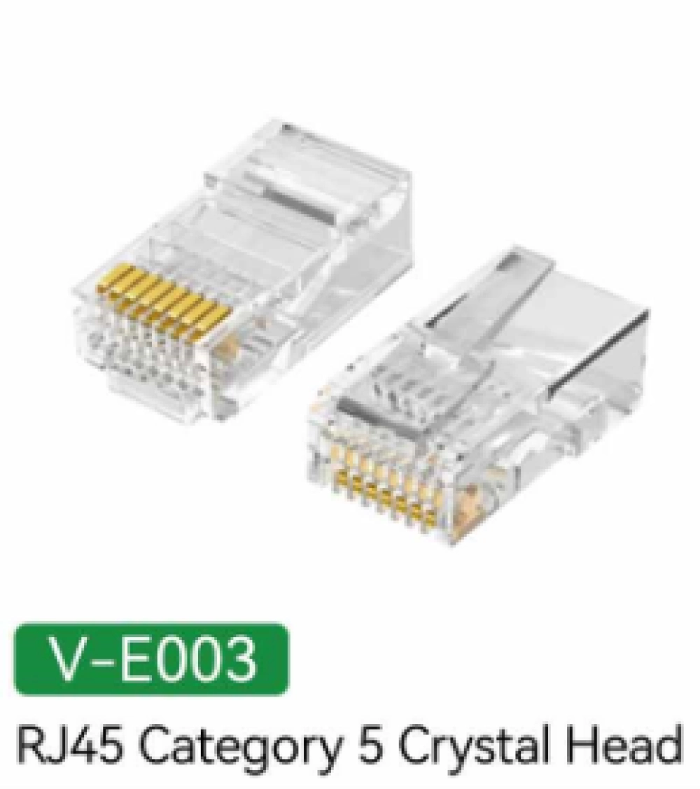 Hạt mạng, đầu bấm mạng CAT5E UTP VegGieg V-E003 ( hộp 100 hạt )