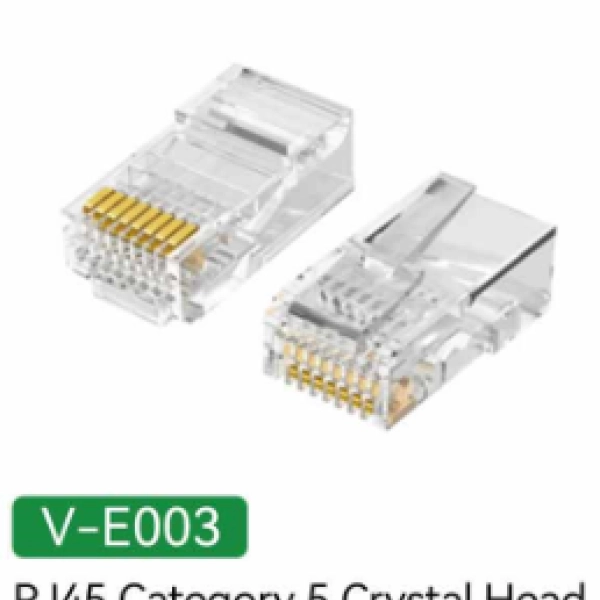 Hạt mạng, đầu bấm mạng CAT5E UTP VegGieg V-E003 ( hộp 100 hạt )