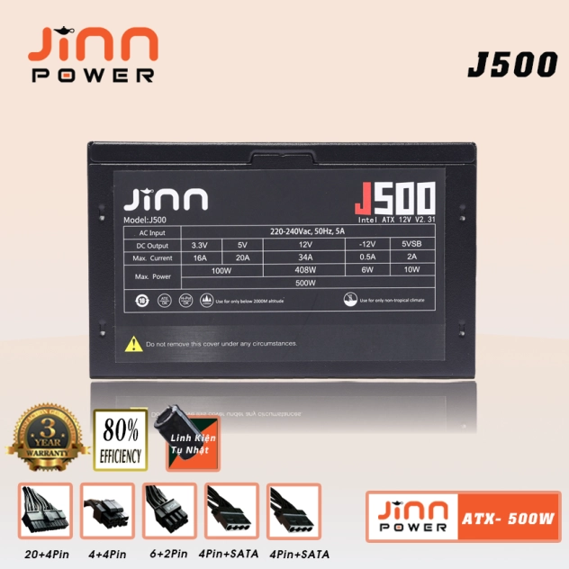 Nguồn Jinn 500W (J500)