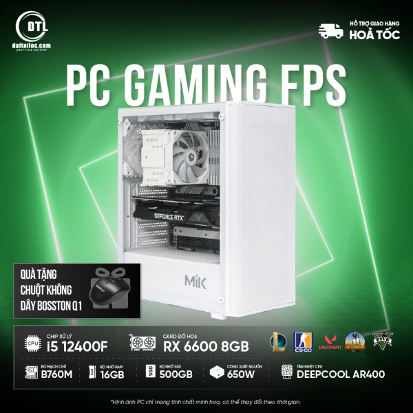 PC GAMING FPS 12400F RX6600