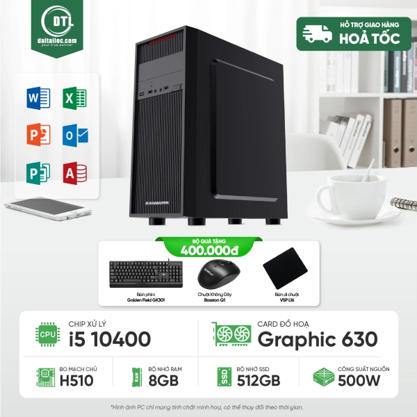 PC Văn Phòng - Giải Trí Cơ Bản 2 Intel I5 - 10400 | Ram 8GB | 512 SSD