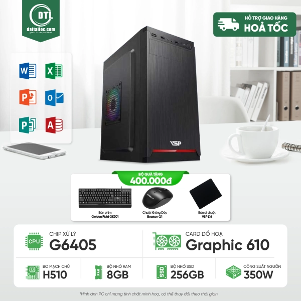 PC Văn Phòng Vượt Trội | Intel G6405 | Ram 8GB | SSD 256GB