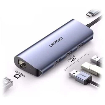 Bộ chuyển USB 3.0 ra 3USB 3.0 + Lan Ugreen 60719