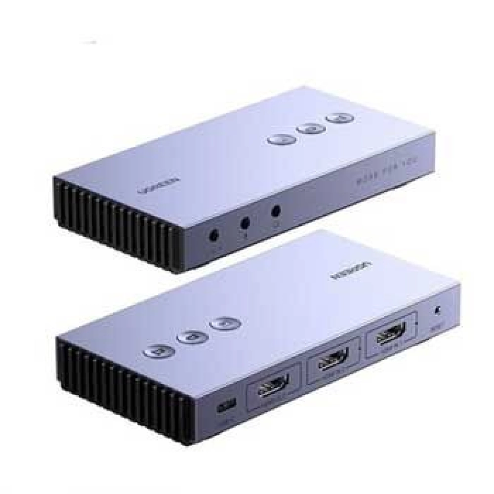 Ugreen 80688 4K30Hz Bộ chuyển 2*HDMI + 3.5mm sang USB-A dùng ghi hình Livestream Capture cm541 20080688