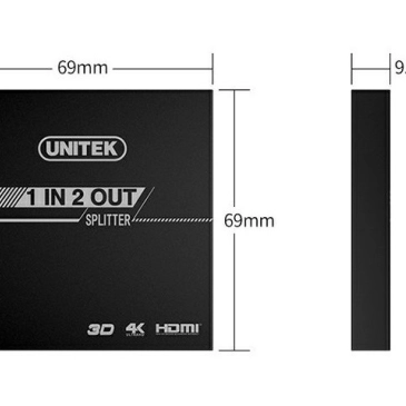 Bộ chia HDMI 1 to 2 (60hz) Unitek V116A