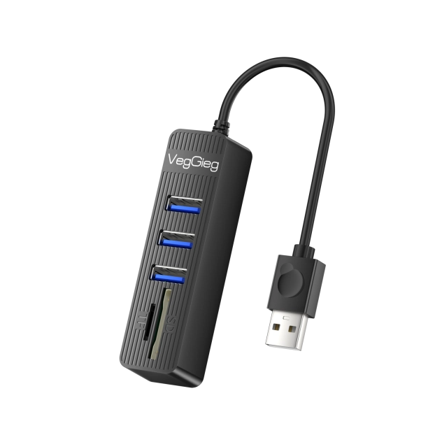 Bộ chia USB 2.0+ Đầu đọc thẻ nhớ 5 in 1 VC303 Veggieg