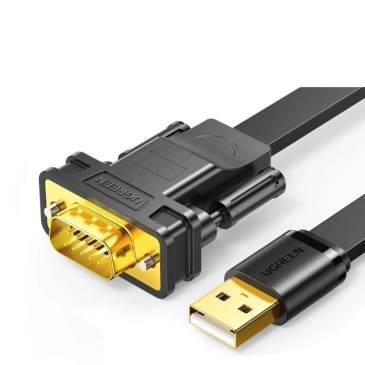 Cáp chuyển USB ra COM (RS232) dẹt dài 2m chipset FTDI FT232 (CR107) Ugreen 20218