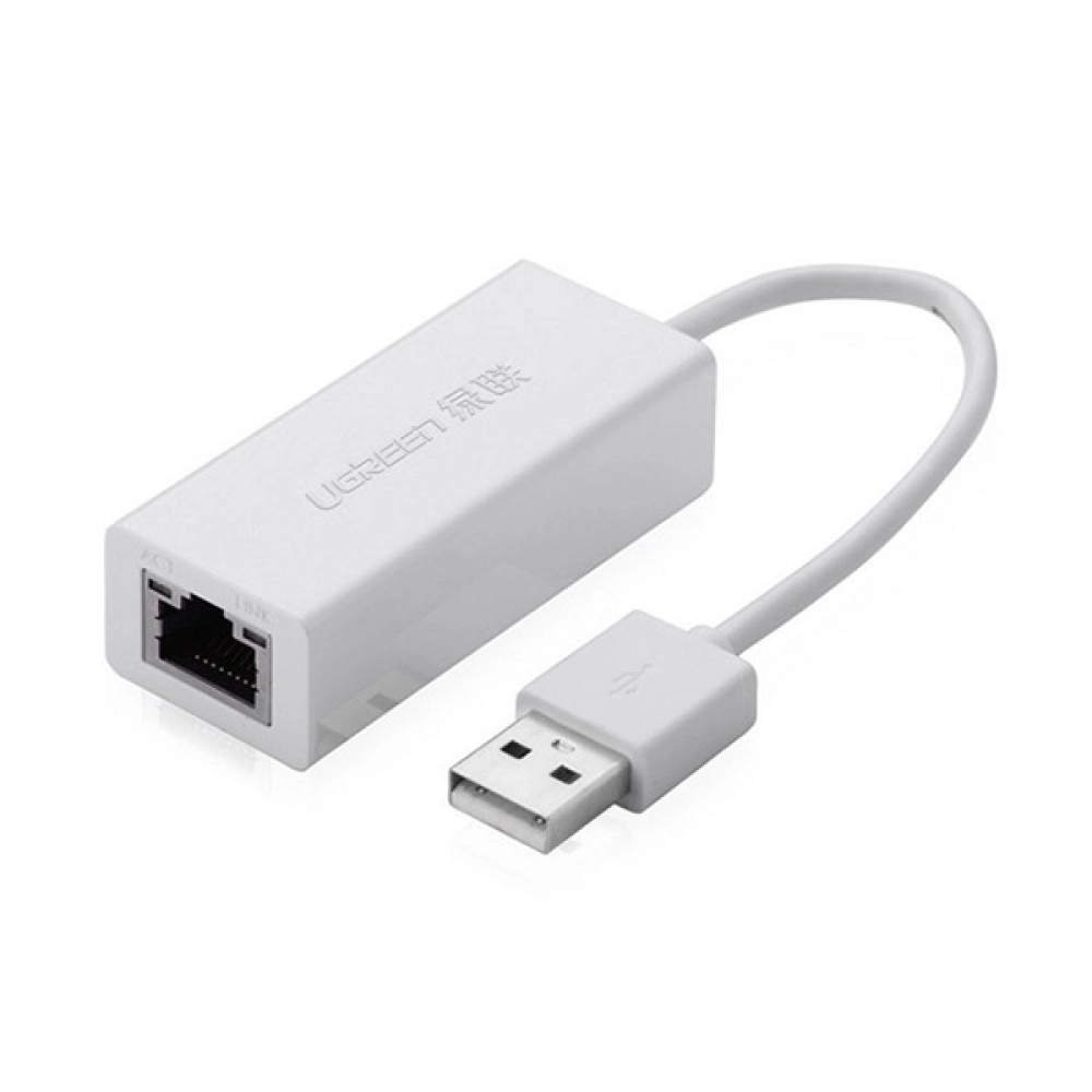 Cáp chuyển USB A 2.0 sang LAN cho Macbook, pc,.. hỗ trợ Ethernet 10/100 Mbps (CR110) Ugreen 20253