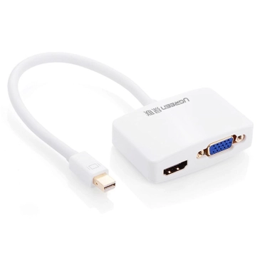 Cáp chuyển đổi Mini Displayport sang HDMI và VGA màu bạc (MD115) Ugreen 20421