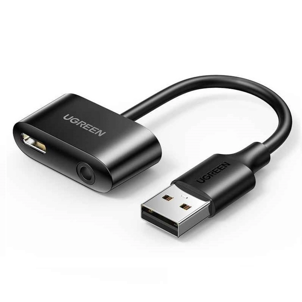 Cáp chuyển USB Type A 2.0 ra USB Type C + Jack 3.5mm (CM397) Ugreen 80897