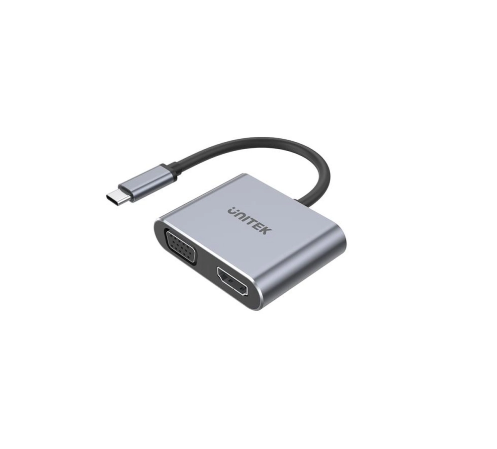 Cáp Type C to VGA/HDMI v124a Unitek 15CM V-124a