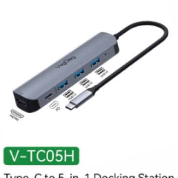 BỘ CHUYỂN ĐỔI USB Type C SANG HDMI+3xUSB 3.0+PD VEGGIEG V-TC05H