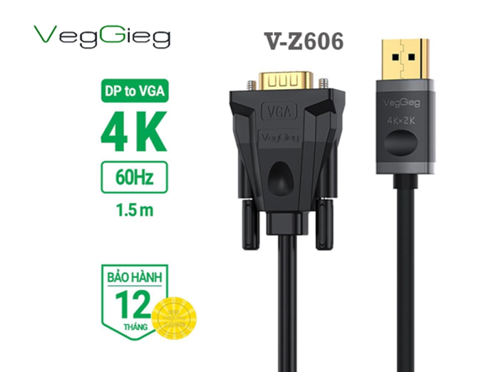 Cáp Chuyển Đổi DP Sang VGA Veggieg V-Z606