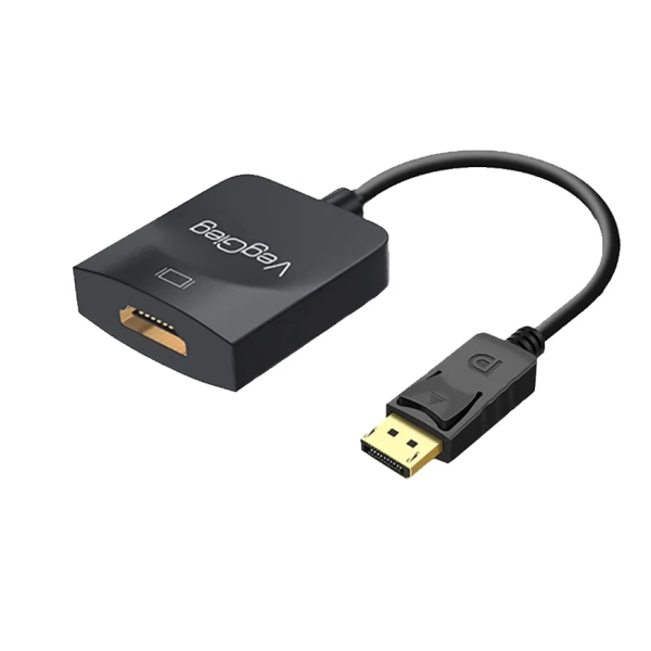 CÁP CHUYỂN DISPLAYPORT SANG HDMI 4K MÀU ĐEN VEGGIEG V-Z614