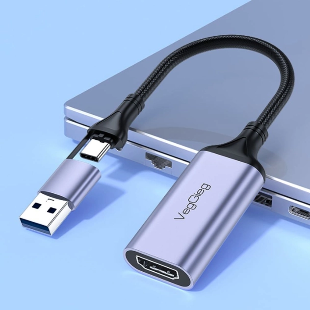 CÁP CHUYỂN  HDMI SANG USB 3.0/ USB TYPE C  VEGGIEG V-Z632