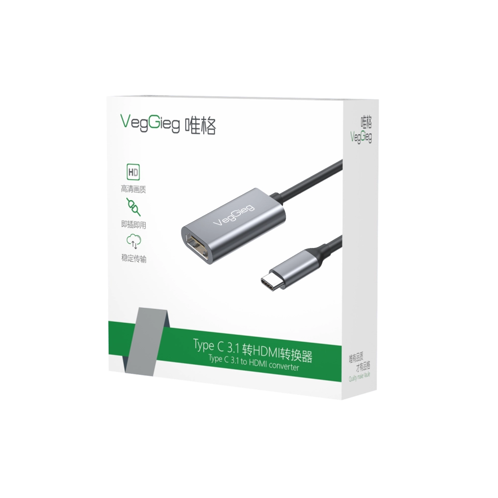 CÁP CHUYỂN USB Type C 3.1 SANG  HDMI  CÓ CHIPSET VEGGIEG V-Z915 